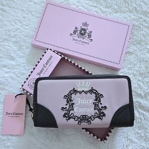 Juicy🍊 Couture Large "Heritage" Zip Around Wallet - NIB